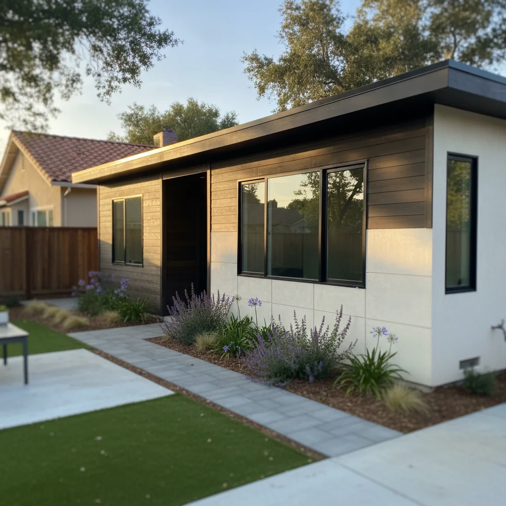 Modern ADU interior finish detail in Santa Clara County