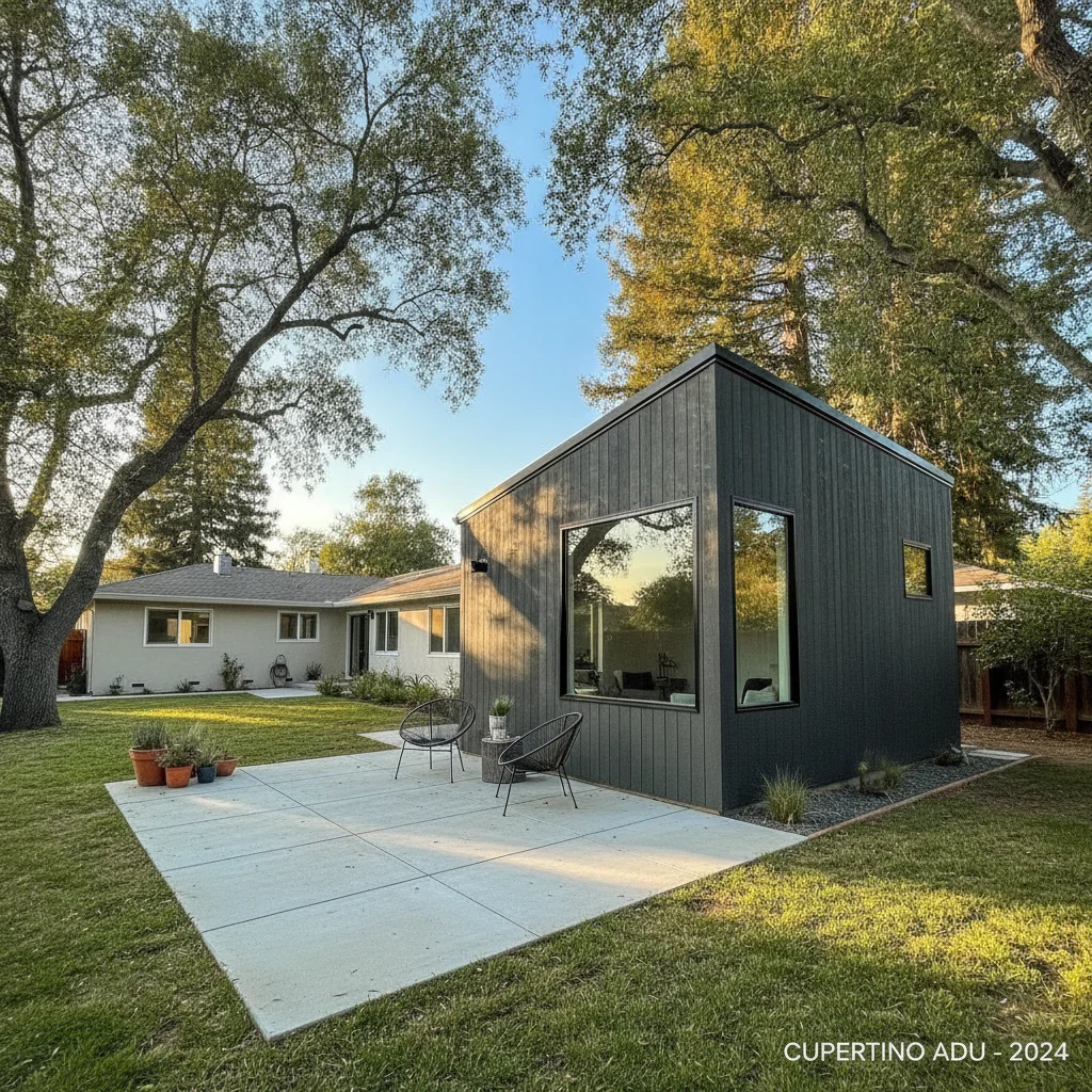 Completed backyard ADU build in Cupertino